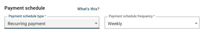 payment schedule
